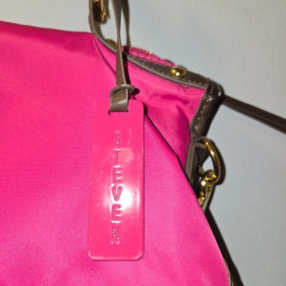 Hot Pink Steven by Steve Madden Messenger Laptop Bag - Picture 2 of 6